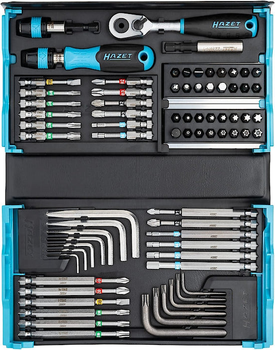 Hazet 73 Piece Smartcase Screwdriver Bit Set 1/4