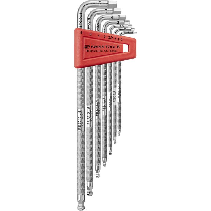 PB Swiss 7 Pce Metric Ball End Hex Set Knurled Shaft (1.5-6mm)