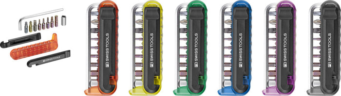 PB Swiss 470 Yellow BikeTool Pocket Tool with 9 Screwdriving Tools & 2 Tyre Levers in Skin Pack
