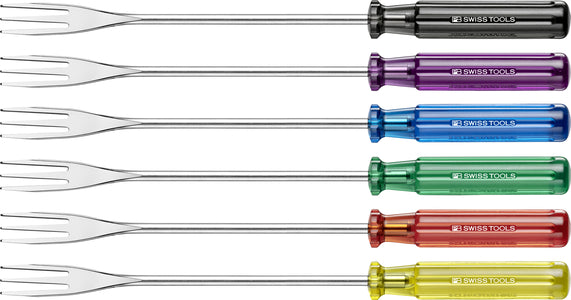 PB Swiss 6 Piece Set of Fondue Forks for Cheese Fondue 4040.SET