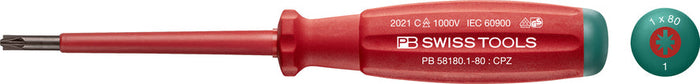 PB Swiss 28180.1-80 SwissGrip VDE Screwdriver for PZ/SL Combination Screws