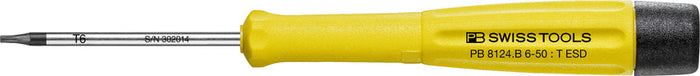 PB Swiss ESD Electronics Torx Screwdriver with Turnable Head TX6 x 50mm