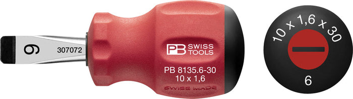 PB Swiss Slotted Stubby Screwdriver 1.6 x 10 x 30mm