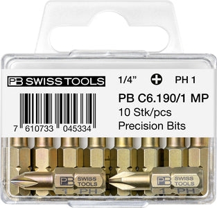 PB Swiss C6 190/1MP PrecisionBits for Phillips Screws C6.3 1/4