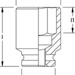 Elora Impact Socket 1.1/2in hexagon 793A-3.13/16in AF