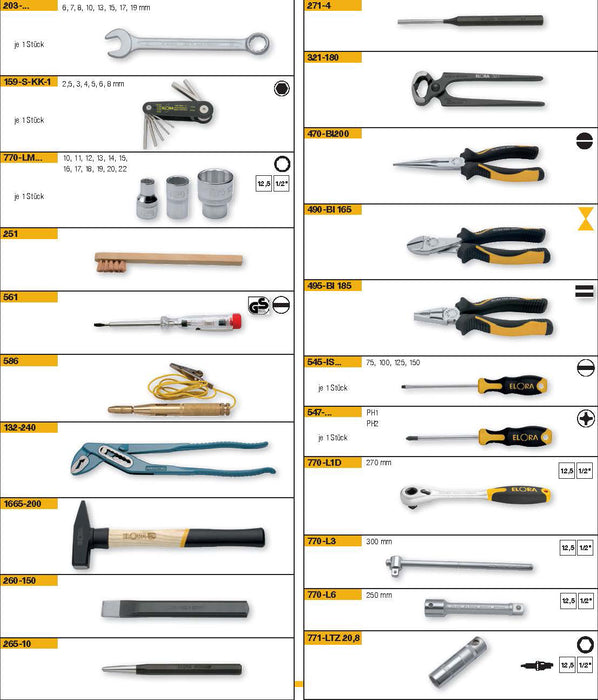 Elora Tool Assortment 48 Pce WS-9M
