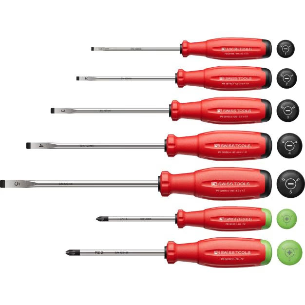 PB Swiss SwissGrip Evo Slotted & Pozdriv Screwdriver Set