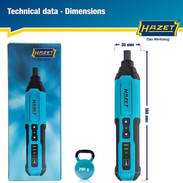 Hazet 1/4in Corldess Screwdriver 5Nm 9230B-2