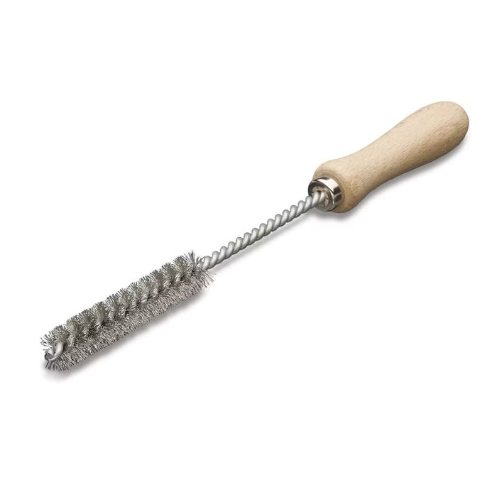 Lessmann Hole Cleaning Brush with File Handle IBM 300 x 100mm Dia 30mm Steel Wire STA Crimped 0.25mm