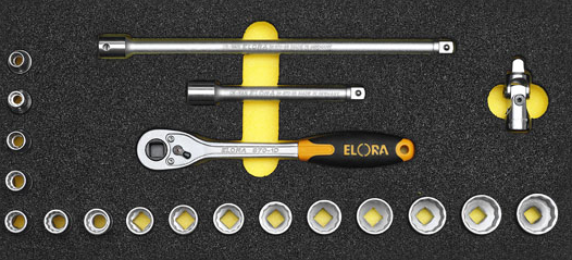 Elora Socket Set 3/8in 20 Pce hexagon Module OMS-21