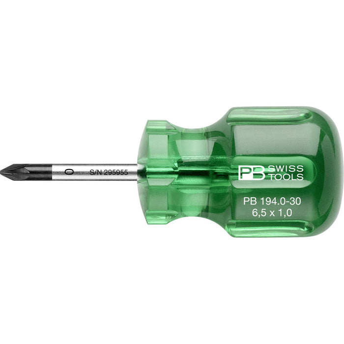 PB Swiss 194 Pozidriv Classic Stubby Screwdrivers