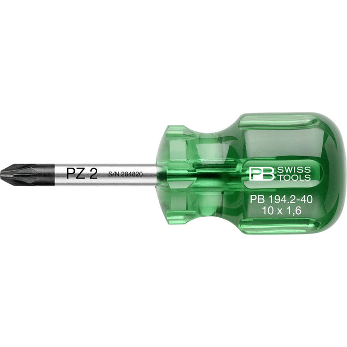 PB Swiss 194 Pozidriv Classic Stubby Screwdrivers