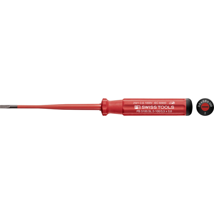 PB Swiss 5100 SL Classic VDE Slim Slotted Screwdrivers