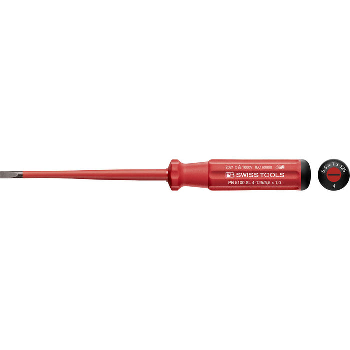 PB Swiss 5100 SL Classic VDE Slim Slotted Screwdrivers