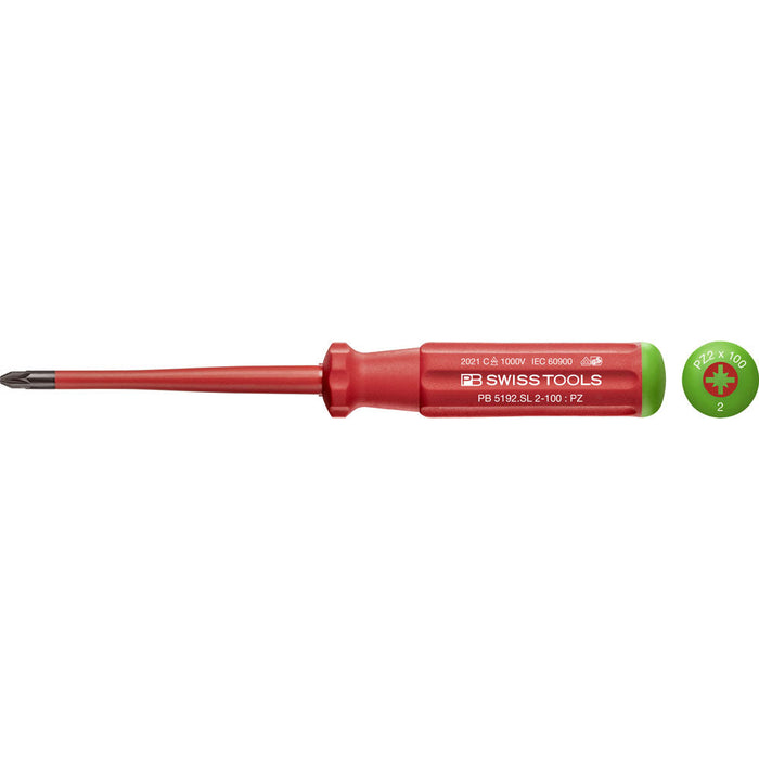 PB Swiss 5192 SL VDE Slim Pozidriv Screwdrivers