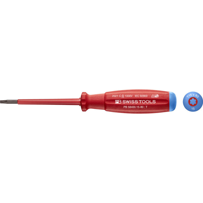 PB Swiss 58400 SwissGrip VDE Torx Screwdriver TX20 x 100mm