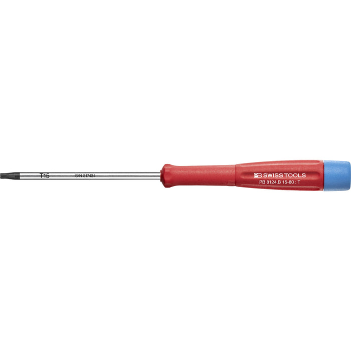 PB Swiss Electronics Torx Screwdriver with Turnable Head TX15 x 80mm