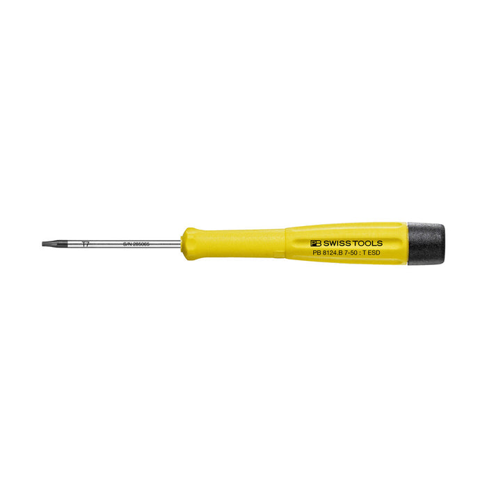 PB Swiss ESD Electronics Torx Screwdriver with Turnable Head TX7 x 50mm