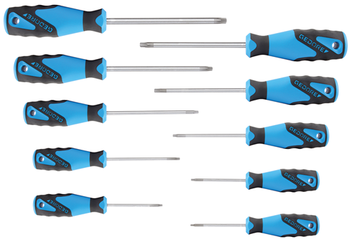 Gedore 2163 Torx Screwdriver Set TX7-TX40, 10 Pce