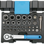 Gedore Bit Socket Wrench Box with Ratchet 1/4