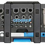 Gedore Bit Socket Wrench Box with Ratchet 1/4