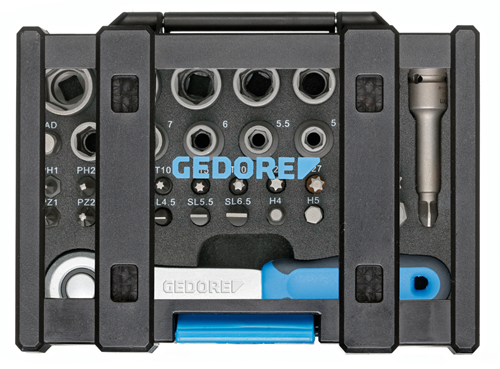 Box Socket Bit Wrench Wholesale Gedore Bit Socket Wrench Box with Ratchet 1/4