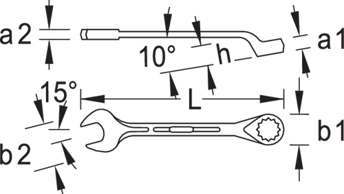 Gedore 600245 1B 25mm Combination Spanner