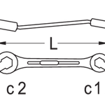Gedore Flared Double Ring End Spanner 36x41mm 400 36X41
