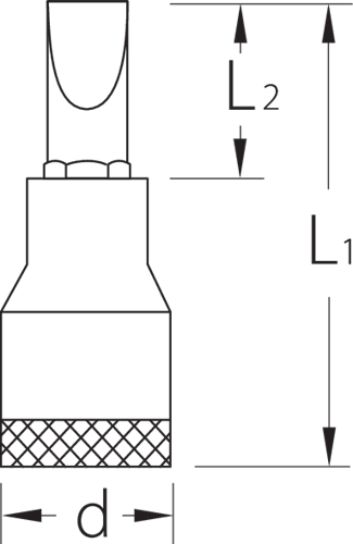 Gedore IS 19 Slotted Screwdriver Bit 1/2