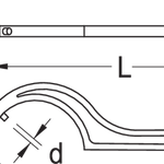 Gedore Hook Wrench with Pin 95-100mm