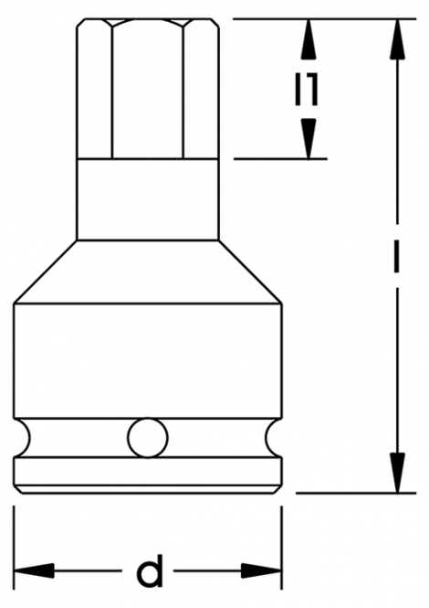 Elora Impact Socket 3/4in inside hexagon 791IN-12mm