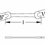 Elora Double Open Ended Spanner DIN 3110 100A-1/2x9/16in
