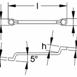 Elora Double-Ended Ring Spanner DIN 838 110-19x22mm