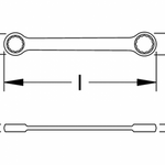 Elora Double-Ended Ring Spanner straight DIN 837 120-36x41mm