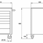 Elora Roller Tool Cabinet Super-Caddy empty 1220-L7