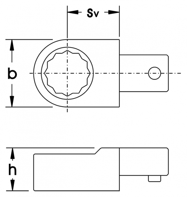 Elora Ring Spanner Insert Tool 14x18mm 2066-21mm