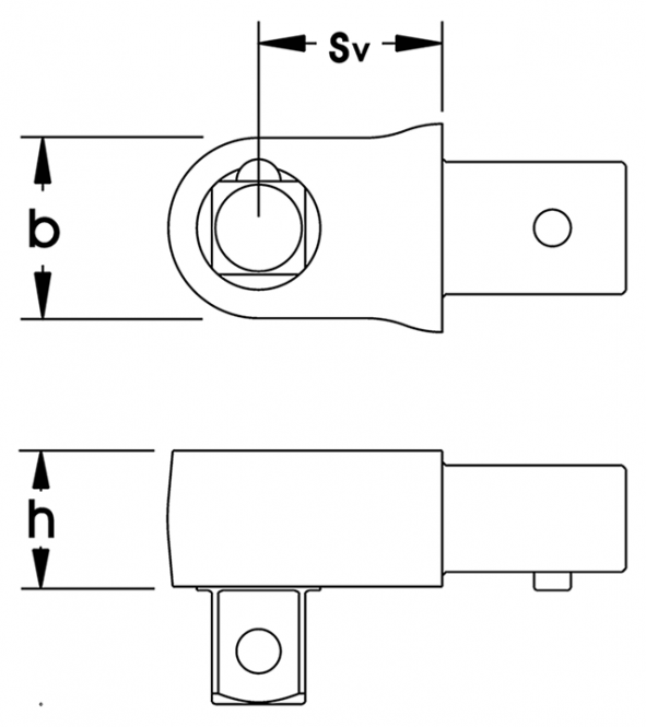 Elora Fixed Square Insert Tool 1/4in 9x12mm 2074-1