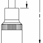 Elora Screwdriver Socket 1/2in plain slot 3200-IS 1.2x8