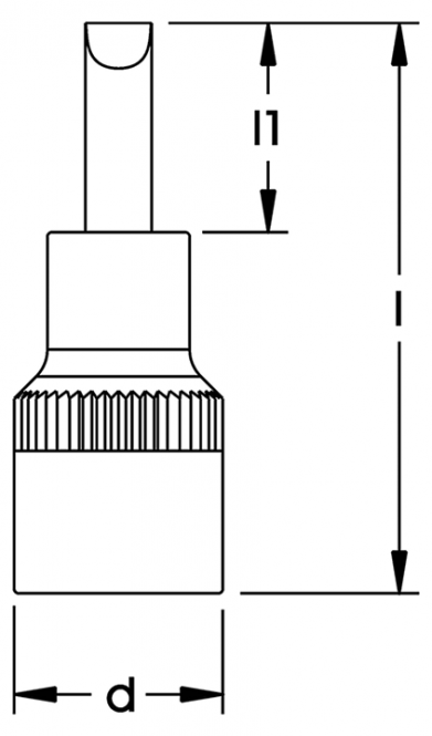 Elora Screwdriver Socket 1/2in plain slot 3200-IS 2.0x12
