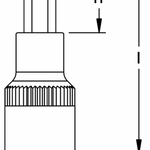 Elora Screwdriver Socket 1/2in inside hexagon with ball end 3210-KUL 8