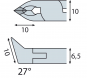 Elora Electronic Tungsten Carbide Oblique Cutter ESD with fine bevel 4640-F E 2K