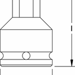 Elora Impact Screwdriver Socket 1/2in inside hexagon 790IN-5mm