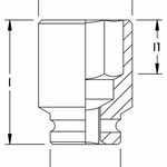 Elora Impact Socket 1.1/2in hexagon 793A-4.1/2in AF