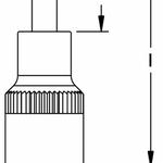 Elora Screwdriver Socket 1/2in long B&S-XZN 3230-XZNL 14x100