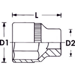 Vigor 3/8in Drive 18mm 12 Point Socket V7538L-18