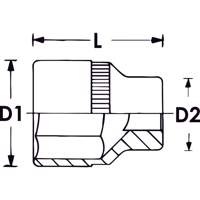 Vigor 3/8in Drive 18mm 12 Point Socket V7538L-18