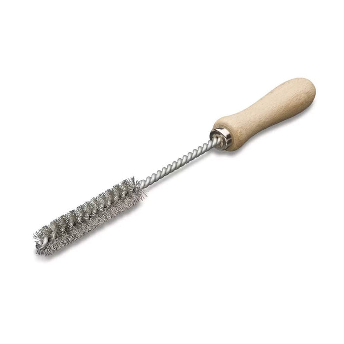 Lessmann Hole Cleaning Brush with File Handle IBM 300 x 100mm Dia 10mm Steel Wire STA Crimped 0.15mm