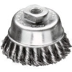 Lessmann Knot Cup Brush Dia 65mm 18 Z Steel Wire STH Straight 0.35mm Thread M10