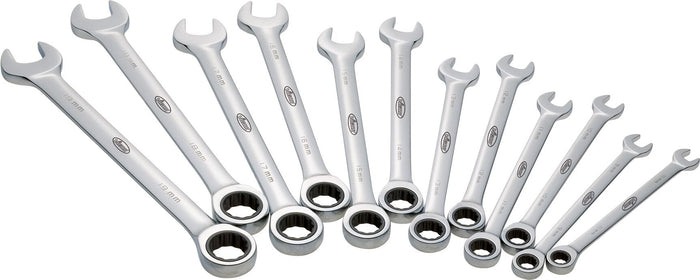Vigor 12 Pce Ratcheting Combination Wrench Set Long V1031 (8-19mm)