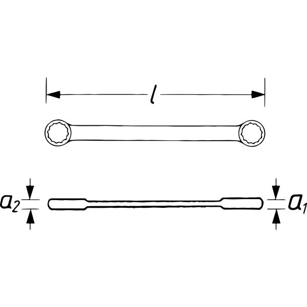 Vigor Double Ratcheting Box-End Wrench V2705 Outside 12-point Profile 10 x 13 · 17 x 19